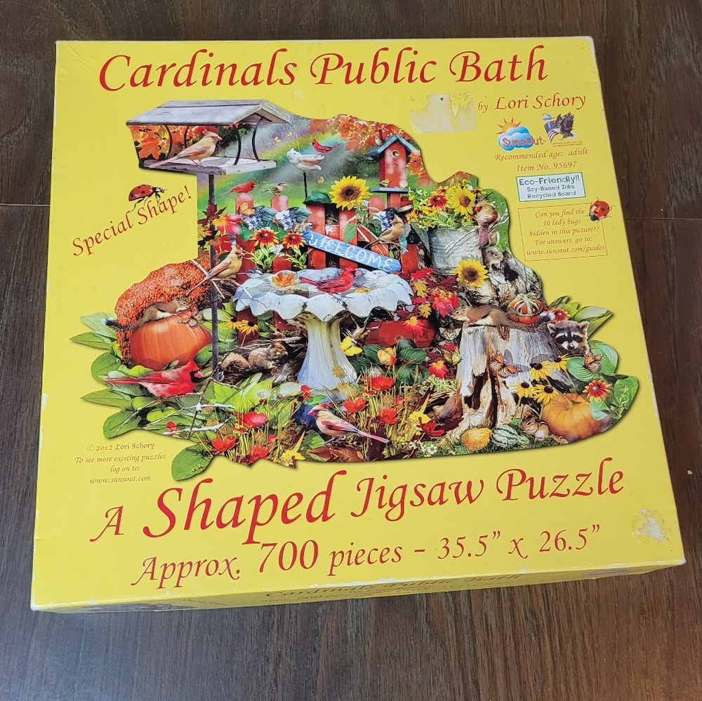 Cardinals public bath shaped puzzle